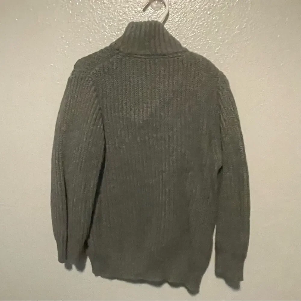 The Children's Place Grey Sherpa Lined Quarter Zip Up Sweater 4T